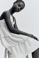 Smocked Ruffle-Trimmed Dress
