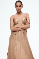 Sheer Embellished Slip Dress