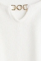 Knit Dress with Flared Skirt