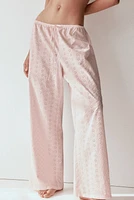 Eyelet-Embroidered Pajama Pants