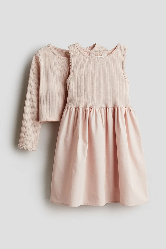 2-Piece Dress and Cardigan Set