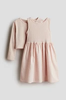 2-Piece Dress and Cardigan Set