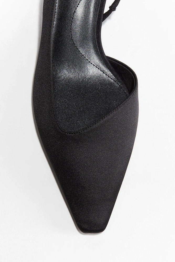 Satin Slingbacks