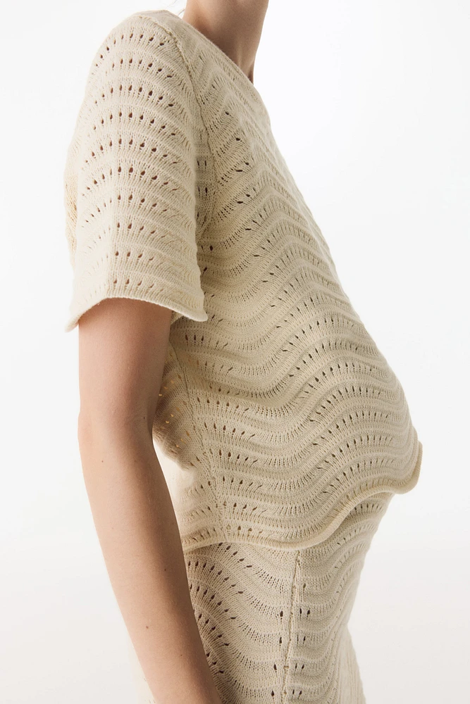 MAMA 2-Piece Pointelle-Knit Set