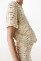 MAMA 2-Piece Pointelle-Knit Set