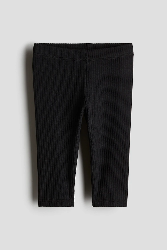 Ribbed Cotton Leggings