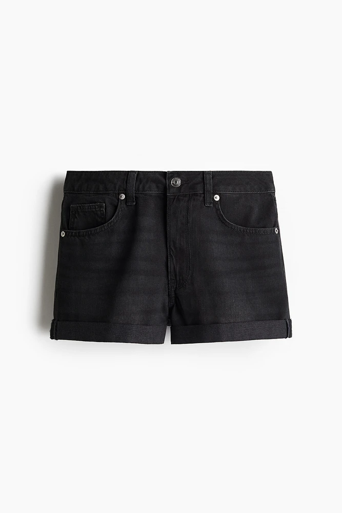 High-Waist Denim Shorts
