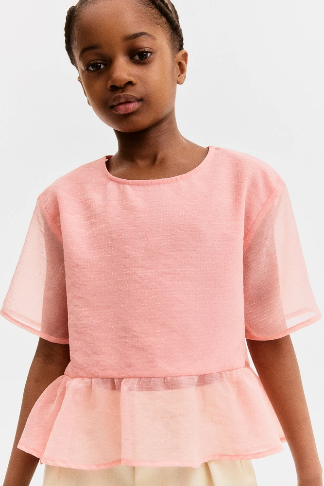 Chiffon Peplum Top