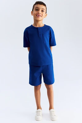 Textured Jersey Shorts