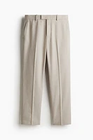 Pantalon de costume classique en lin mélangé