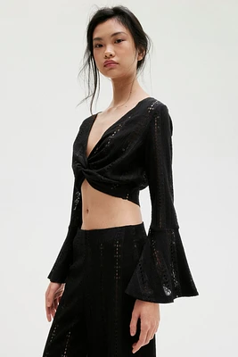 Twist-Detail Crop Top