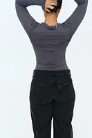 Long-sleeved Microfiber Top
