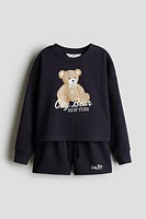 2-Piece Sweatshirt and Shorts Set