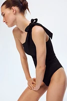 Padded-Cup One-Shoulder Swimsuit