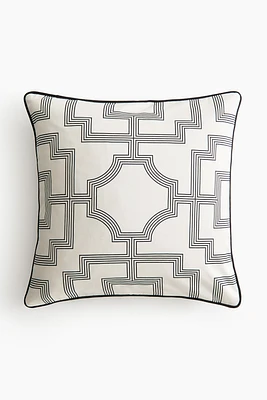 Housse de coussin en satin de coton