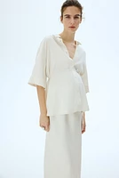 MAMA Before & After Tie-Belt Shirt