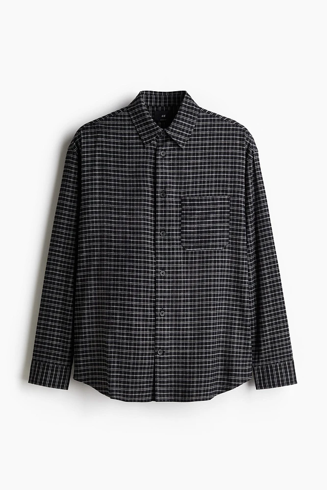 Loose Fit Flannel Shirt
