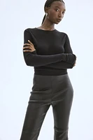 Slim-Fit Leather Pants