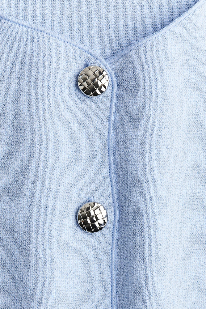 Short-Sleeved Jersey Cardigan