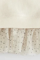 Sweatshirt Dress with Tulle Skirt