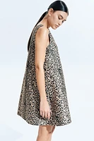 Jacquard-Weave Shift Dress