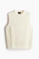Regular Fit Pointelle-Knit Tank Top