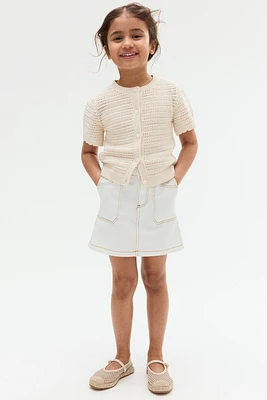 Jupe en twill de coton