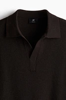 Regular-Fit Cable-Knit Polo Shirt