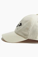 Cotton Cap with Embroidered Motif