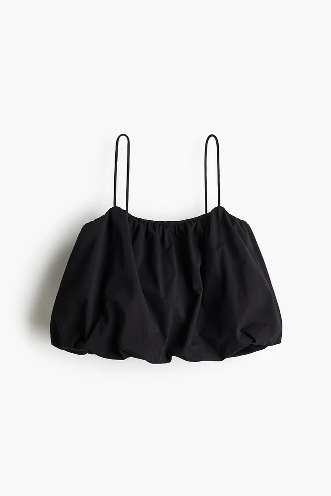 Bubble-Hem Strappy Top