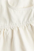 Denim Skirt with Peplum