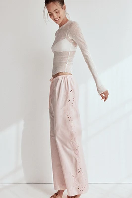 Embroidered Pajama Pants