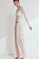 Embroidered Pajama Pants