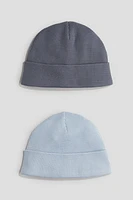 2-Pack Cotton Beanies