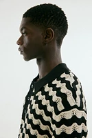 Regular-Fit Pointelle-Knit Polo Shirt