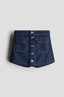 Cotton Denim Skort