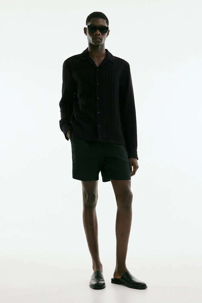 Regular-Fit Jacquard-Weave Resort Shirt