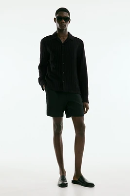 Regular-Fit Jacquard-Weave Resort Shirt