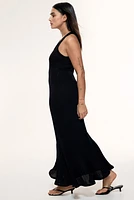 Silk-Blend Maxi Dress