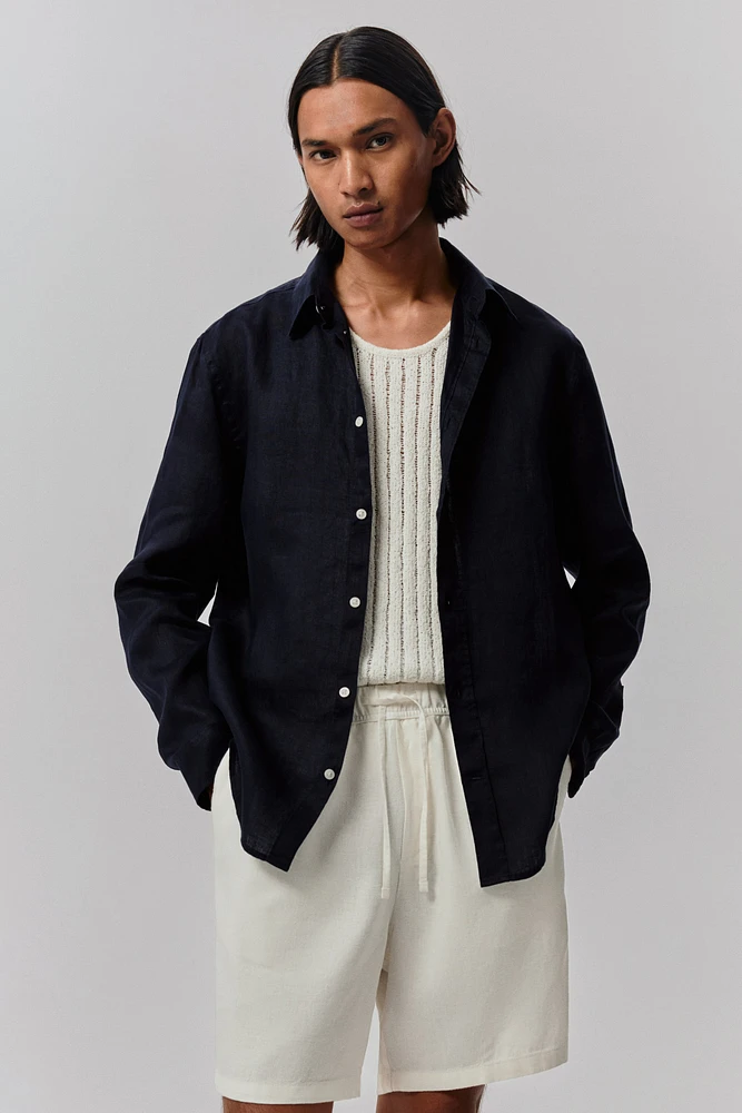 Regular-Fit Linen Shirt