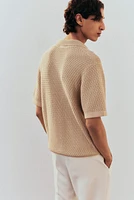Regular-Fit Textured-Knit Resort Shirt