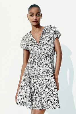Button-Front Cotton Dress