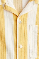 Chemise en mousseline de coton avec col cubain