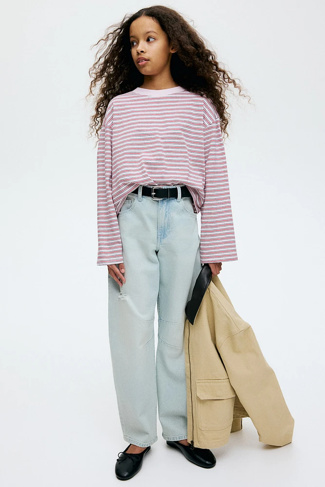 Long-Sleeved Cotton Jersey Top