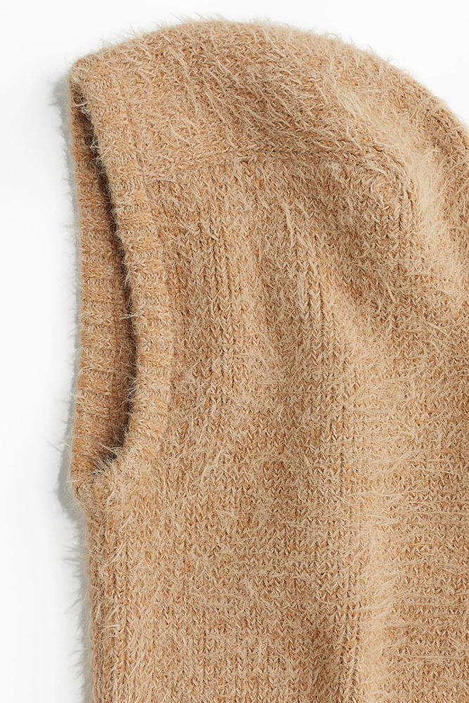 Fluffy-Knit Balaclava