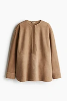 Blouse à enfiler en daim