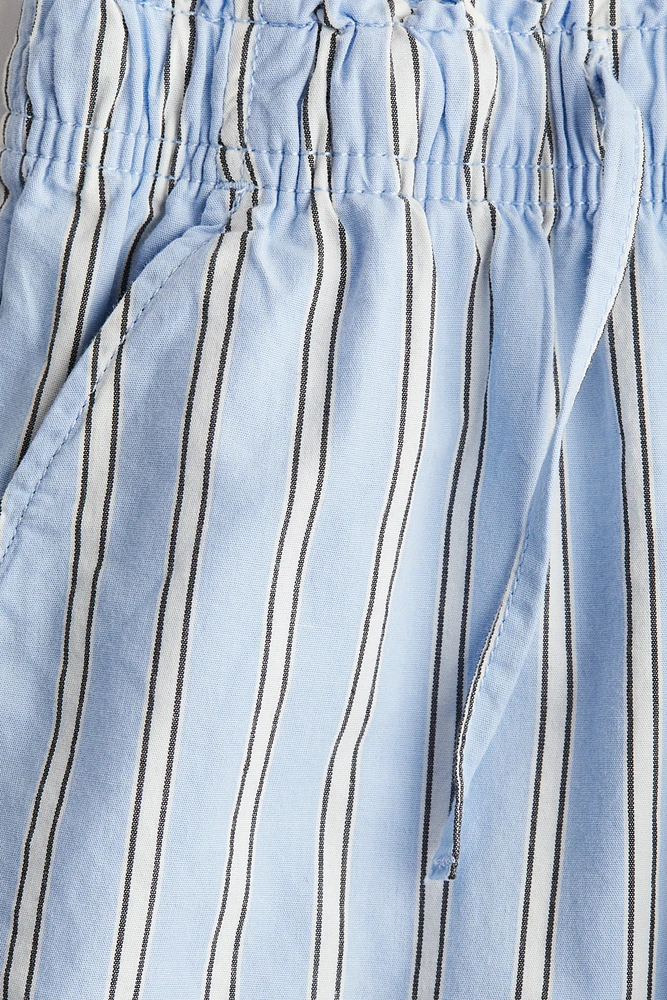 Wide-Leg Cotton Pants