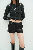 Coated Mini Shorts