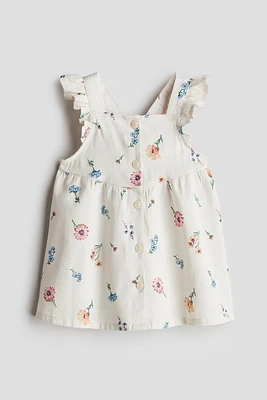 Ruffle-trimmed Cotton Dress