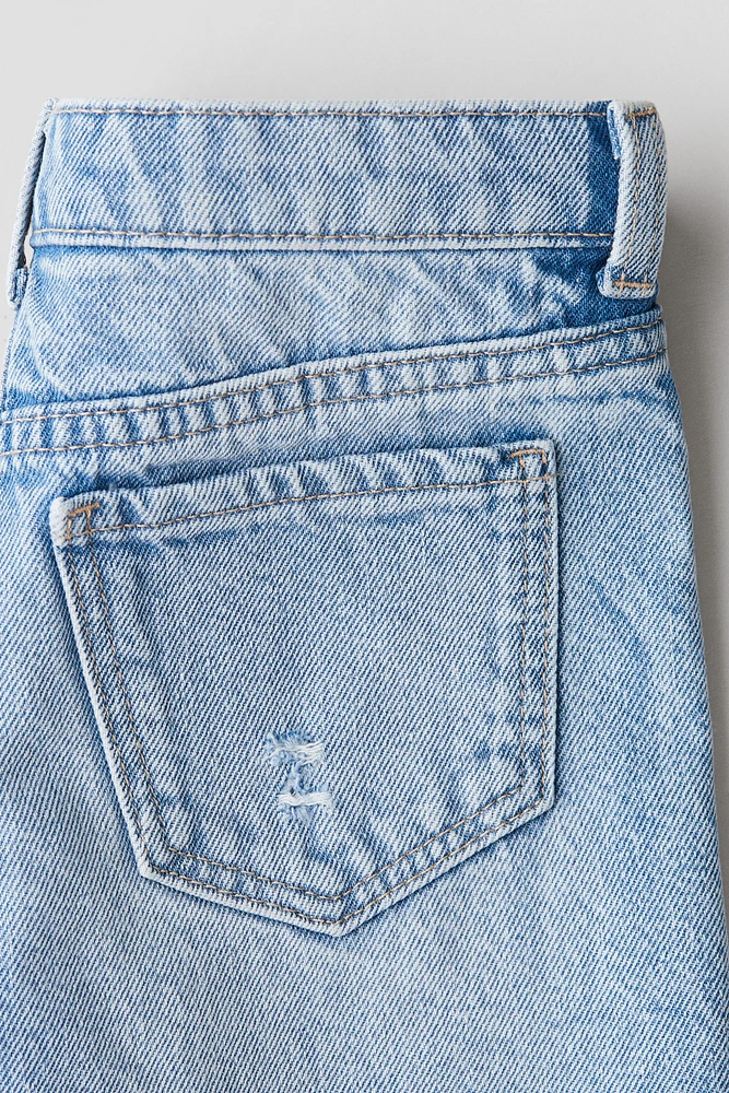 Frayed Denim Shorts